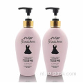 Groothandel Pet Pink Pink Plastic Luxe Lotionpompfles Plastic vormige shampoo fles en conditionerverpakking
